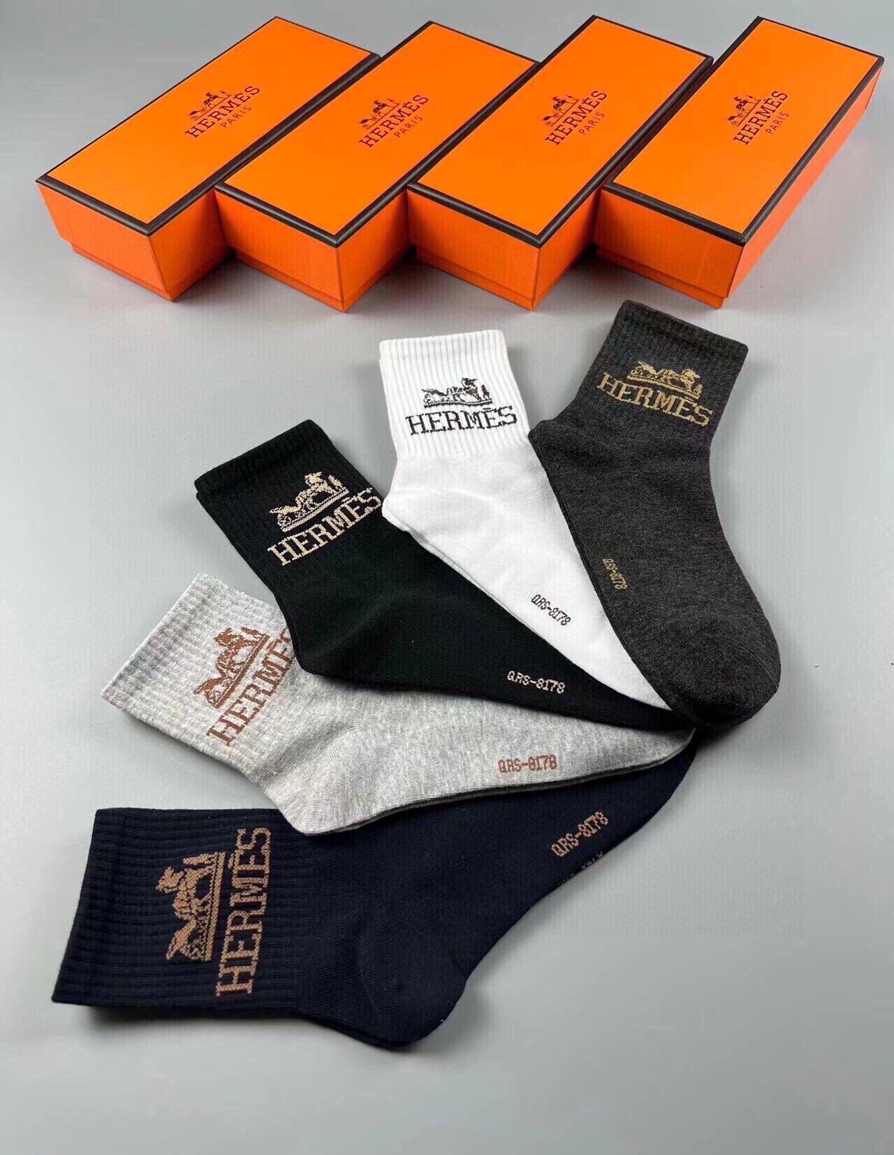 HERMES LOW-CUT SOCKS 423875 (1 BOX)