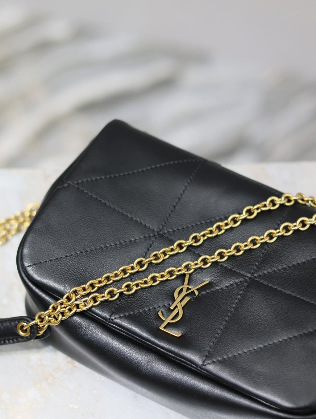 SAINT LAURENT JAMIE 4.3 MINI BAG 20 IN BLACK LAMBSKIN GLOD HARDWARE