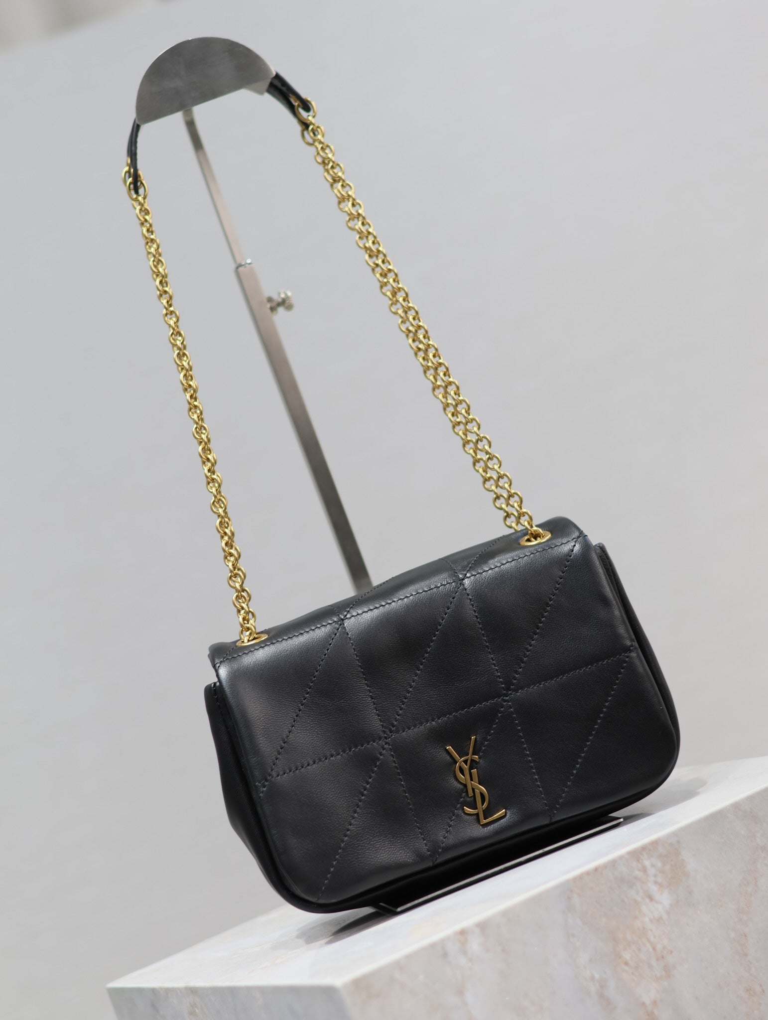 SAINT LAURENT JAMIE 4.3 MINI BAG 20 IN BLACK LAMBSKIN GLOD HARDWARE