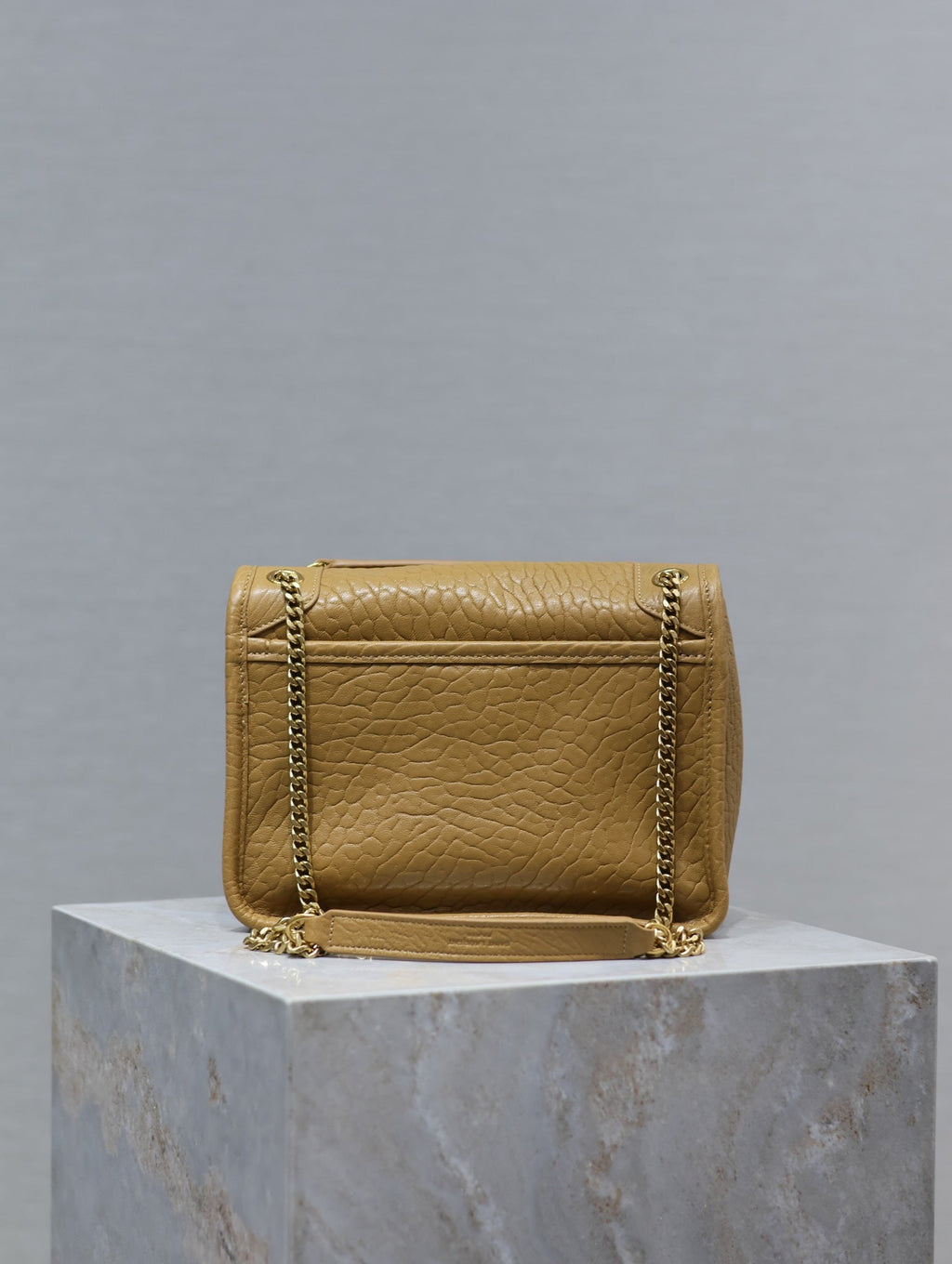 SAINT LAURENT NIKI BABY 22 IN DIJON YELLOW ELEPHANT PATTERN LAMBSKIN