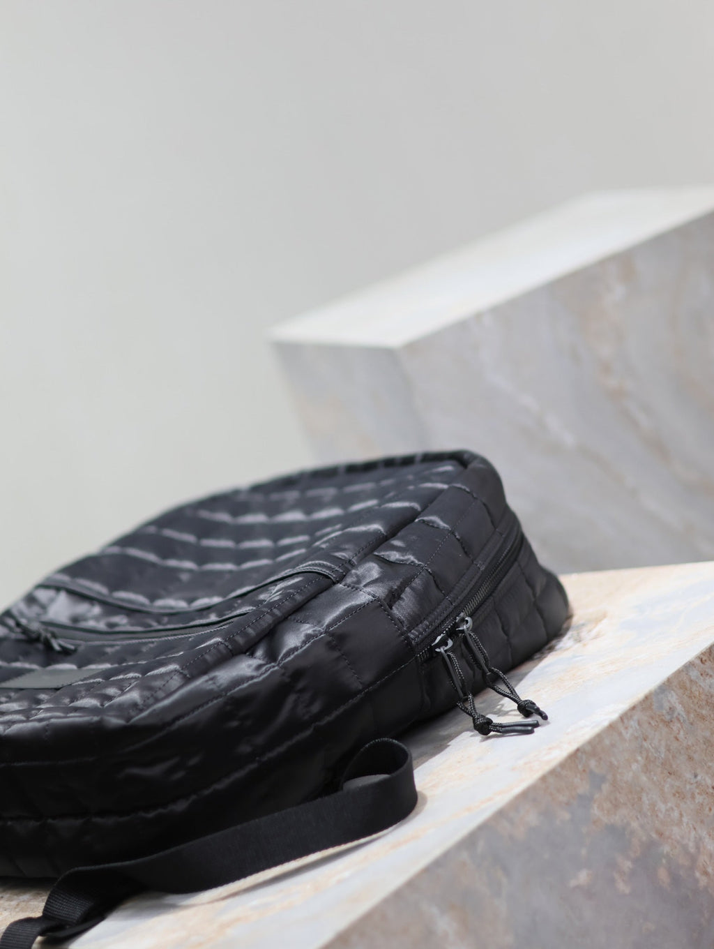 SAINT LAURENT BACKPACK 37 IN BLACK PLAID NYLON