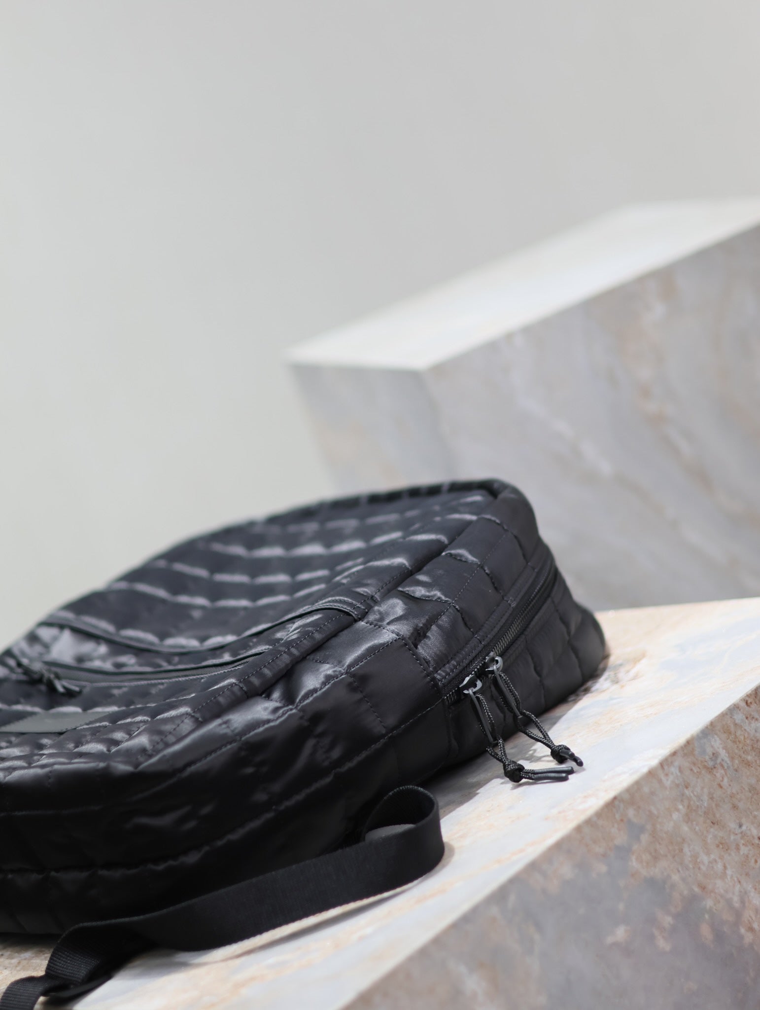 SAINT LAURENT BACKPACK 37 IN BLACK PLAID NYLON