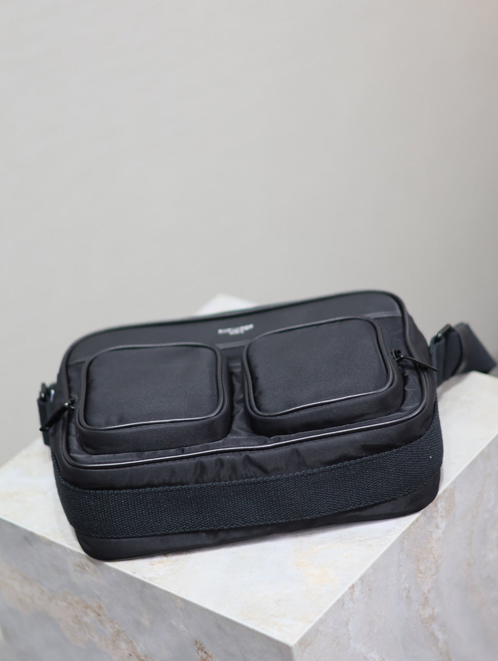 SAINT LAURENT CITY CAMERA BAG 24 IN BLACK ECONYL