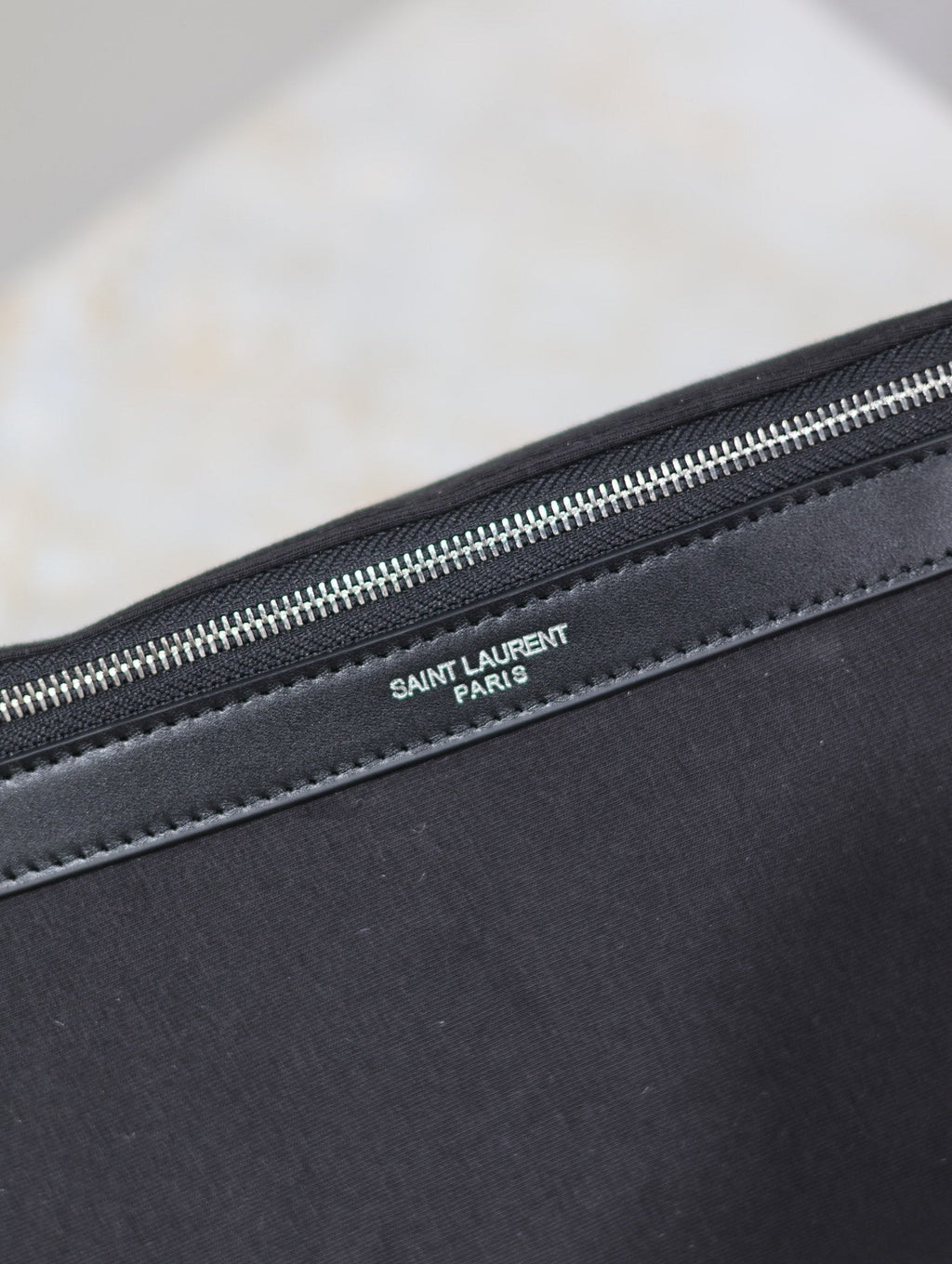 SAINT LAURENT YSL 25S CLASSIC CROSSBODY BAG 26 IN BLACK CANVAS SILVER HARDWRE