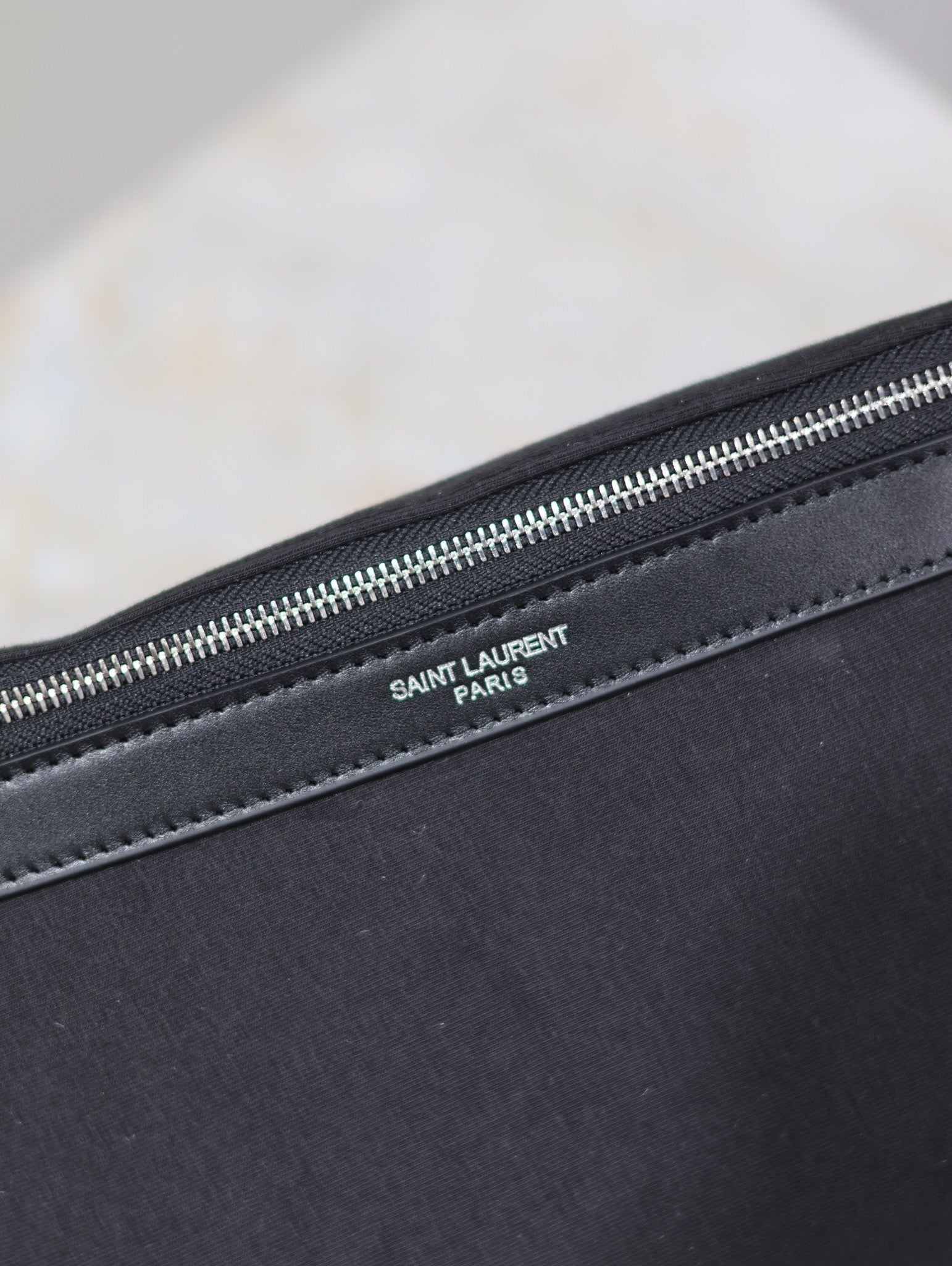 SAINT LAURENT YSL 25S CLASSIC CROSSBODY BAG 26 IN BLACK CANVAS SILVER HARDWRE