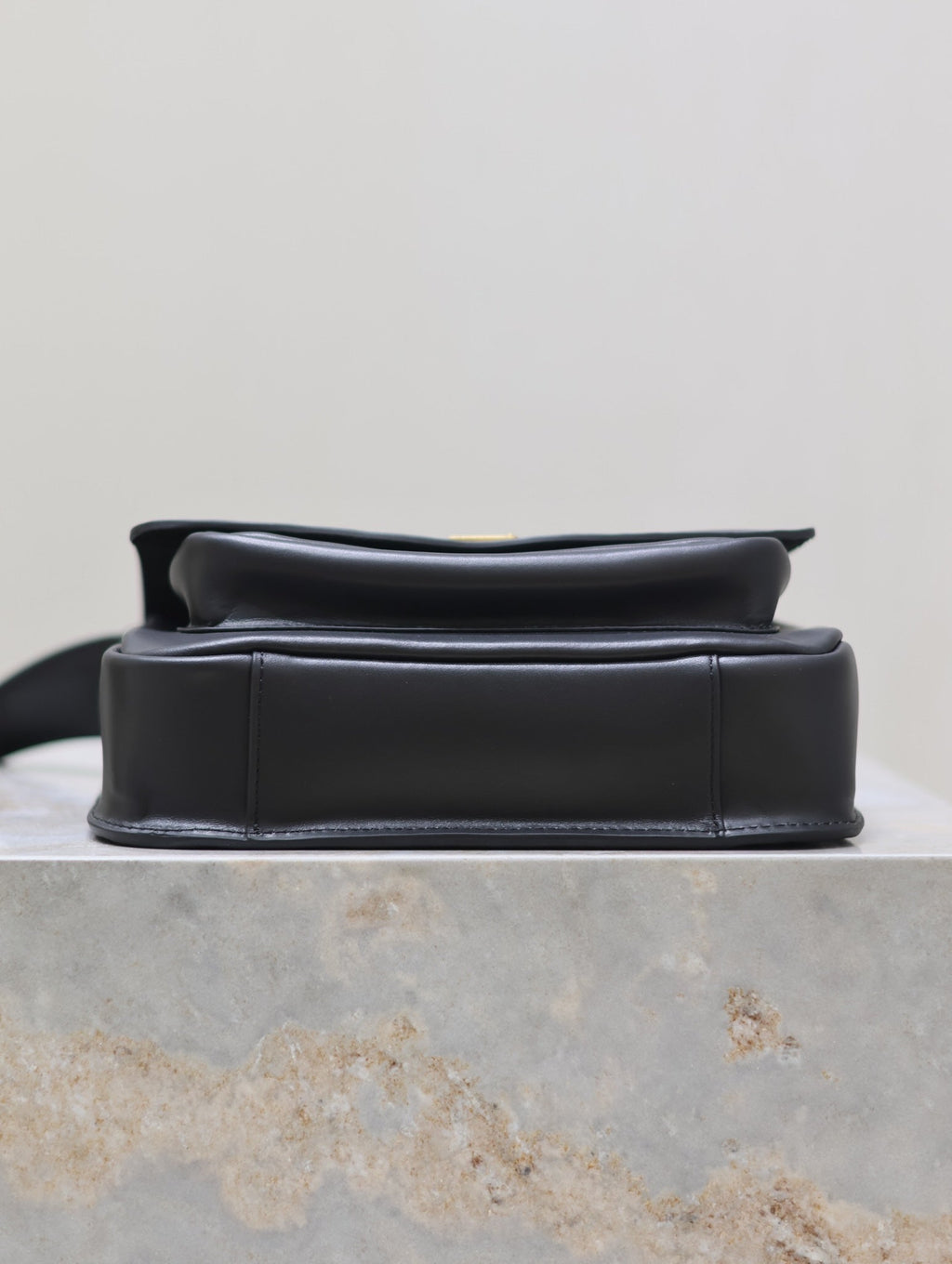 SAINT LAURENT NIKI BABY 22 IN CHARCOAL GRAY CALFSKIN GOLD LOGO