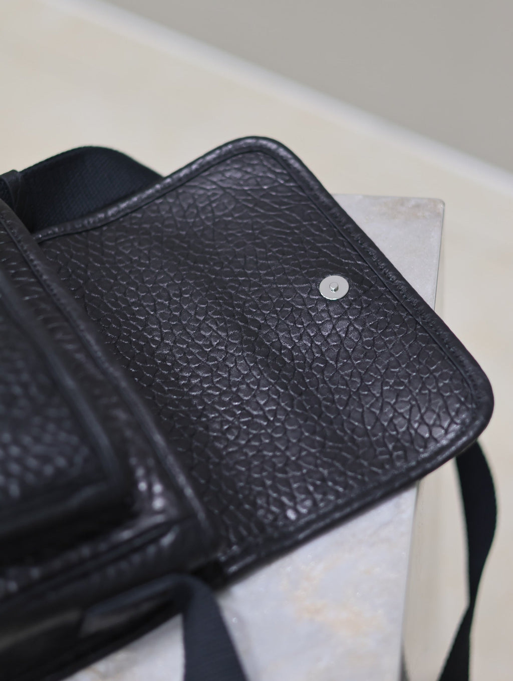 SAINT LAURENT NIKI BABY 22 IN BLACK ELEPHANT PATTERN LAMBSKIN SILVER LOGO