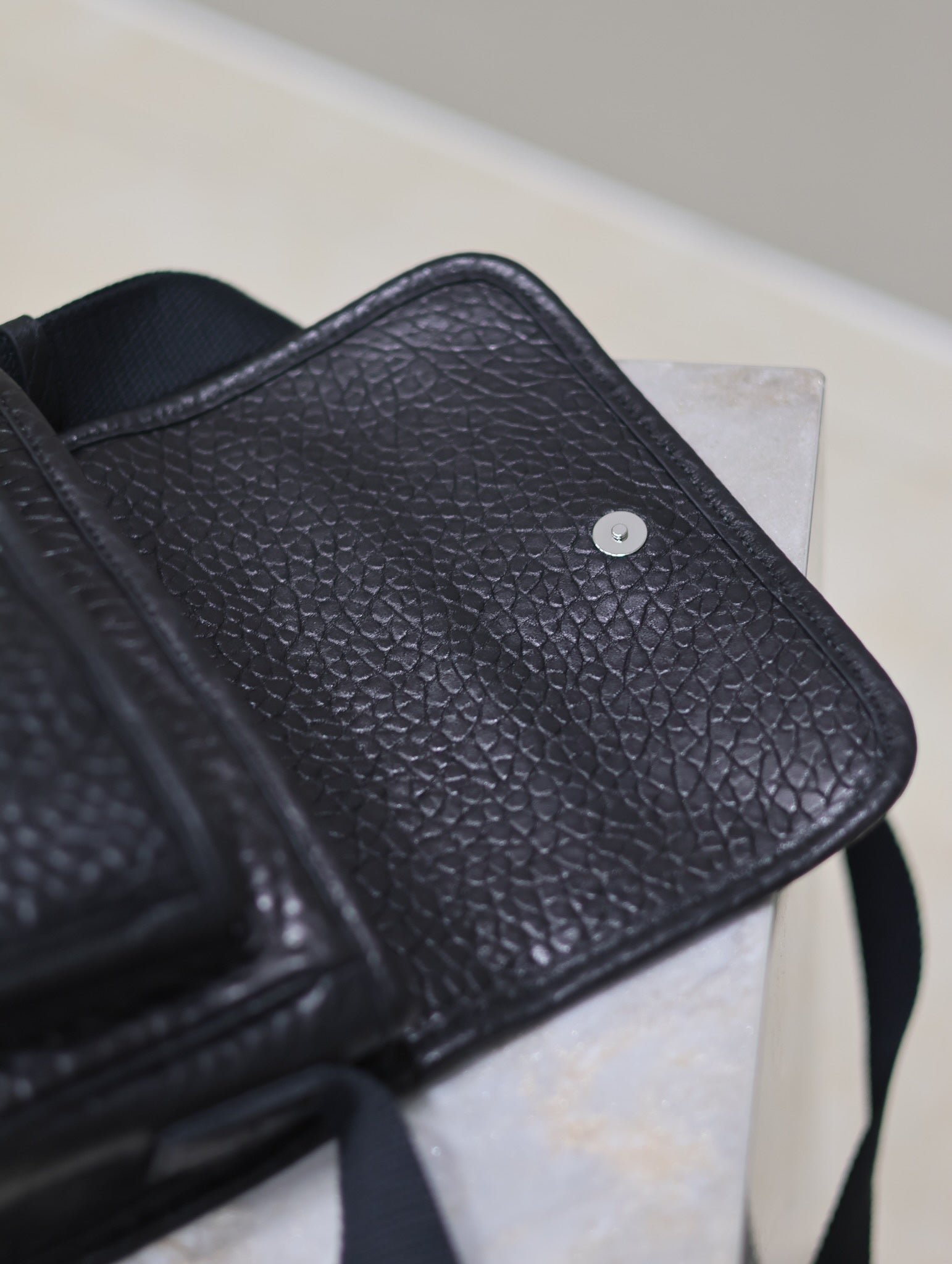SAINT LAURENT NIKI BABY 22 IN BLACK ELEPHANT PATTERN LAMBSKIN SILVER LOGO