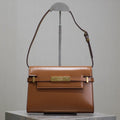 SAINT LAURENT MANHATTAN SMALL 24 IN BRONZE BROWN CALFSKIN GOLD HARDWARE