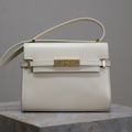 SAINT LAURENT YSL 25S MINI MANHATTAN 19 IN BLANC VINTAGE CALFSKIN GOLD HARDWRE