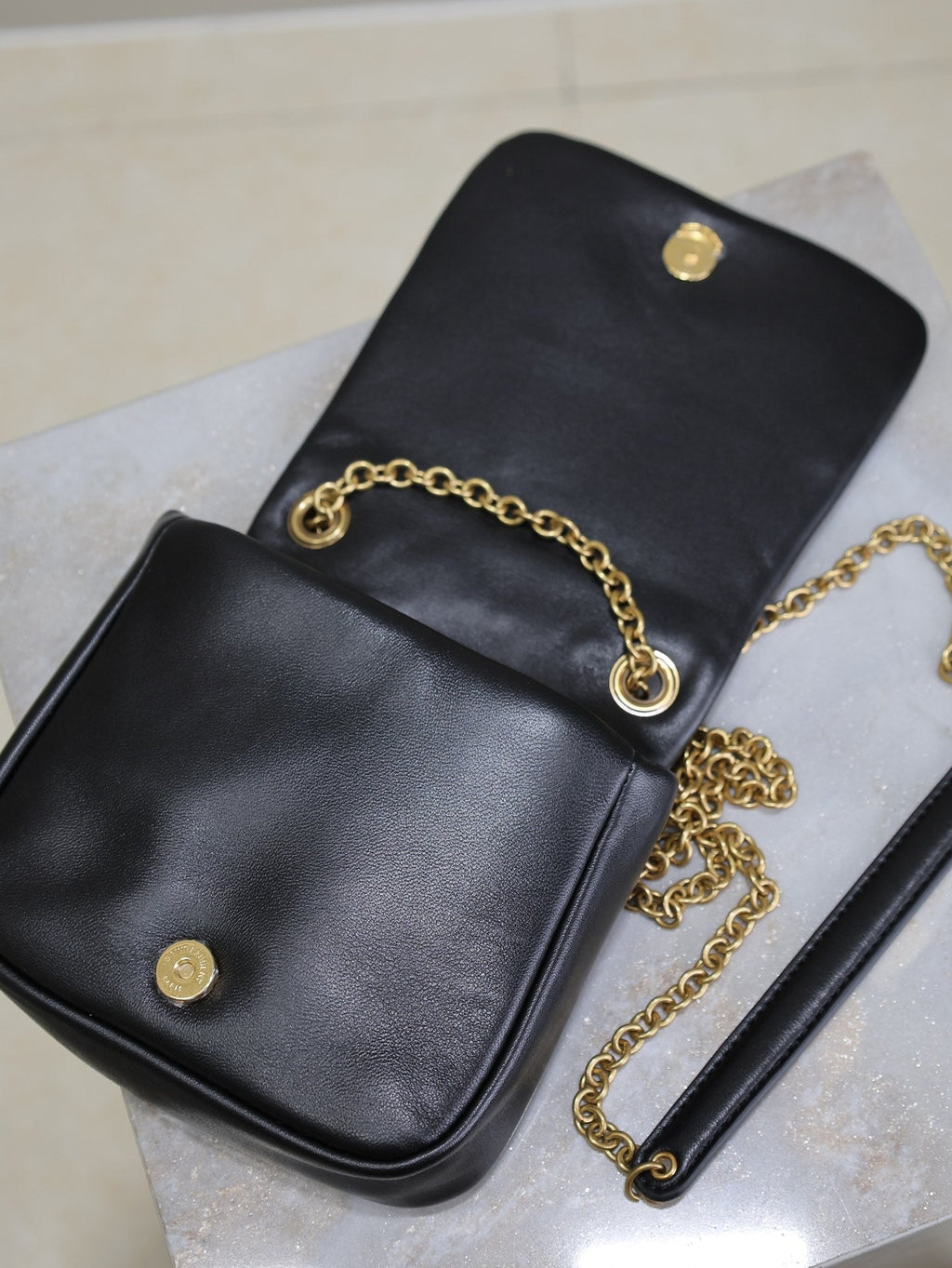 SAINT LAURENT YSL 25S JAMIE CUBE 16 IN BLACK CALFSKIN