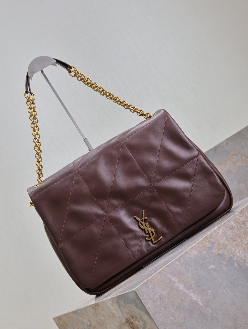 SAINT LAURENT JAMIE 4.3 LARGE BAG 43 IN WINE RED LAMBSKIN GOLD HARDWARE