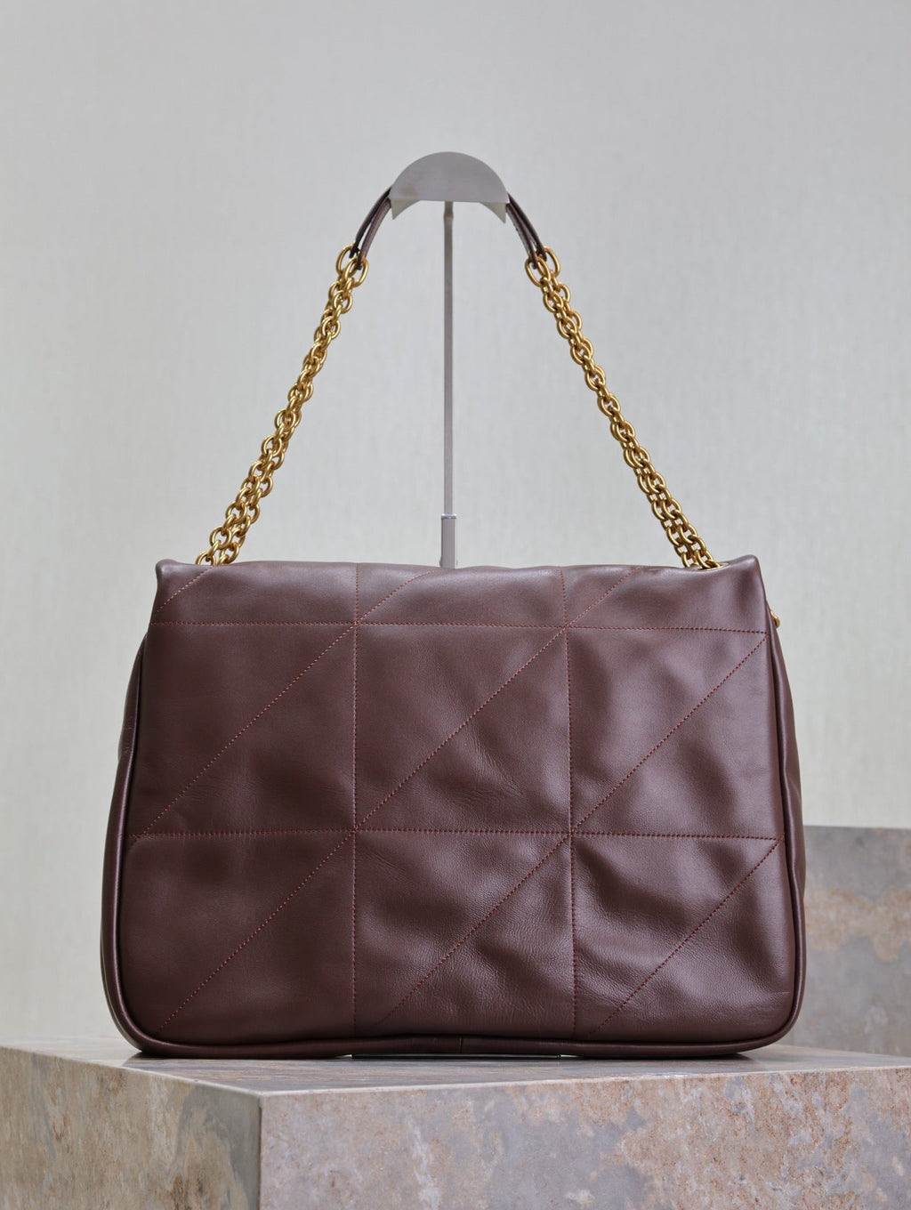 SAINT LAURENT JAMIE 4.3 LARGE BAG 43 IN WINE RED LAMBSKIN GOLD HARDWARE