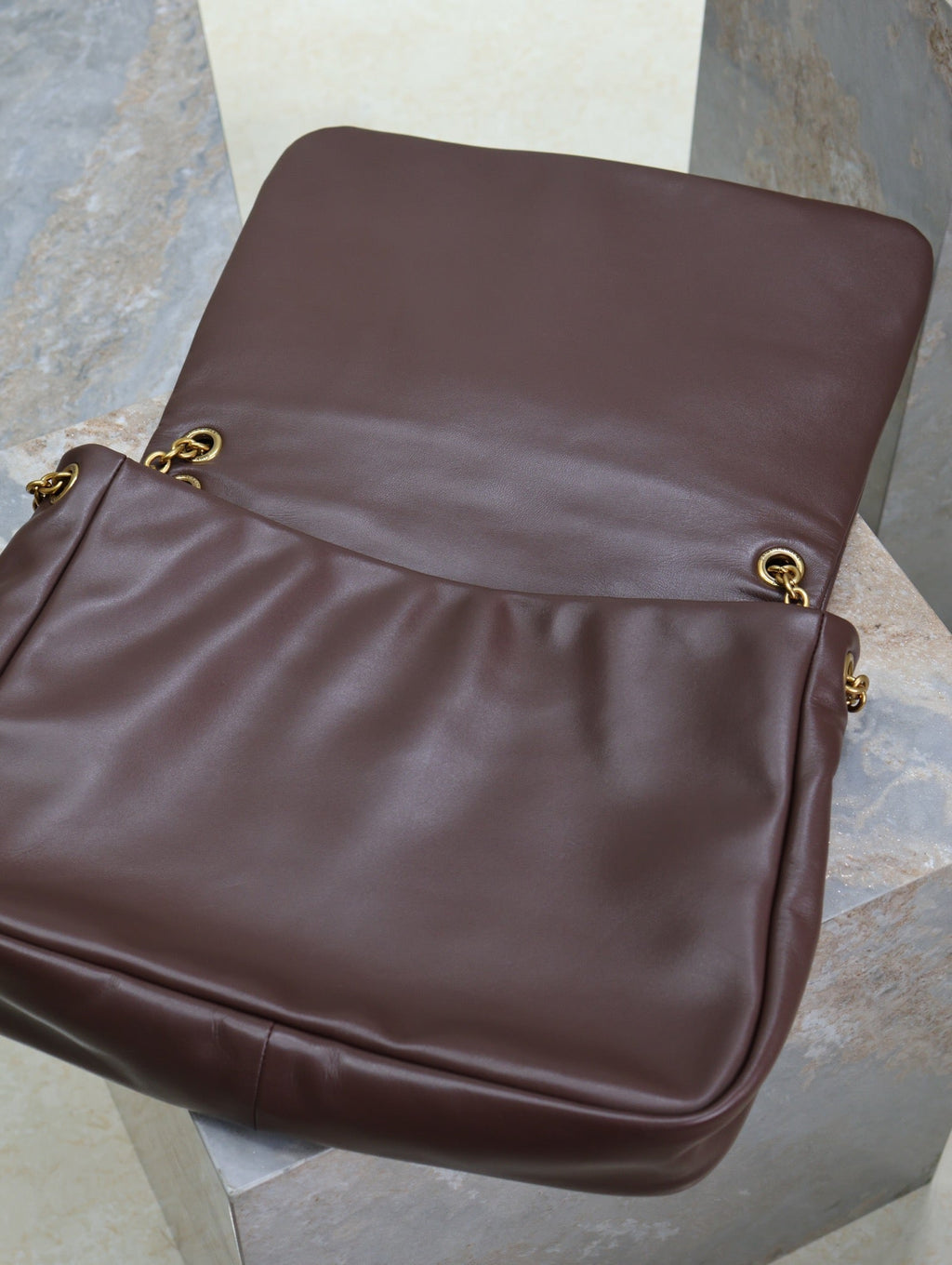SAINT LAURENT JAMIE 4.3 LARGE BAG 43 IN WINE RED LAMBSKIN GOLD HARDWARE