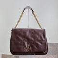 SAINT LAURENT JAMIE 4.3 LARGE BAG 43 IN WINE RED LAMBSKIN GOLD HARDWARE
