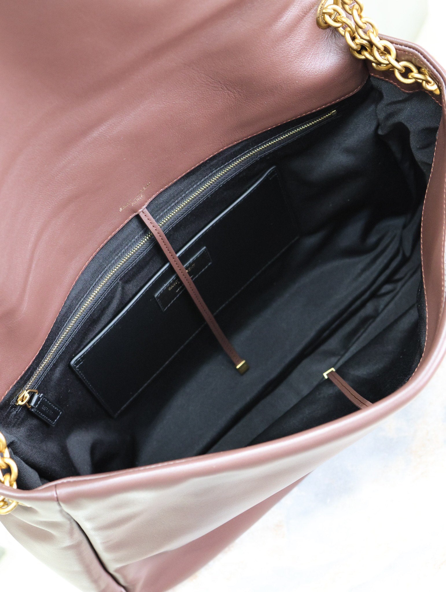 SAINT LAURENT JAMIE 4.3 LARGE BAG 43 IN WINE RED LAMBSKIN GOLD HARDWARE