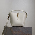 SAINT LAURENT YSL 25S LE 37 BAG 20 IN DUSTY GRAY CALFSKIN GOLD HARDWRE