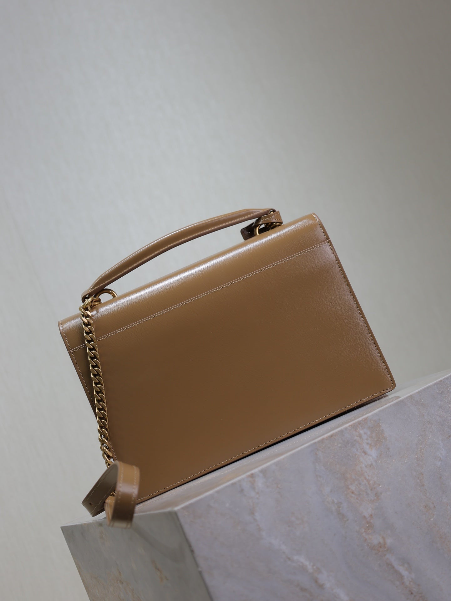 SAINT LAURENT YSL 25S SUNSET MM 25 IN FOX CALFSKIN GOLD HARDWRE