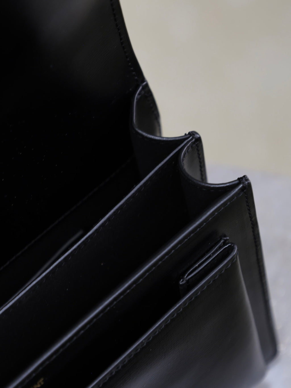 SAINT LAURENT YSL 25S SUNSET BAG 22 IN BLACK CALFSKIN AND SUEDE GOLD HARDWRE