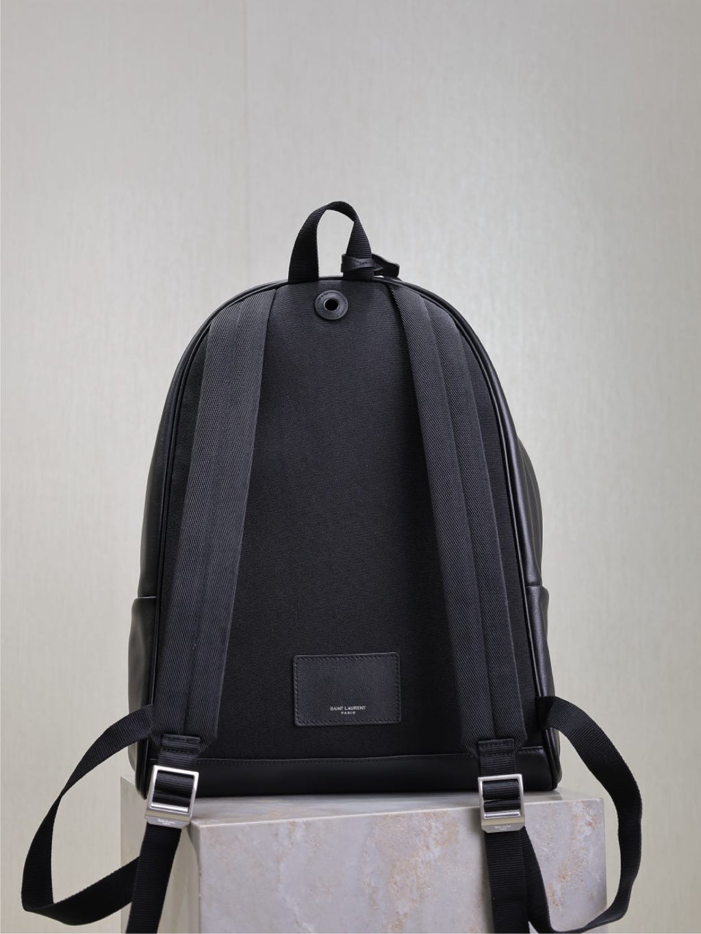 SAINT LAURENT CITY BACKPACK 38 IN BLACK CALFSKIN