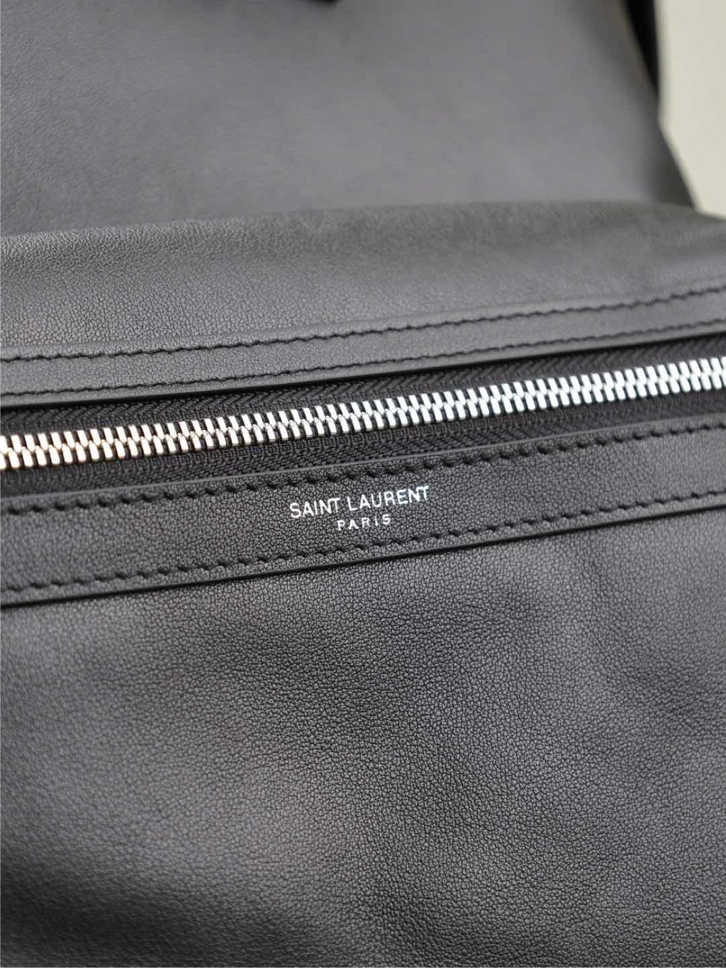 SAINT LAURENT CITY BACKPACK 38 IN BLACK CALFSKIN
