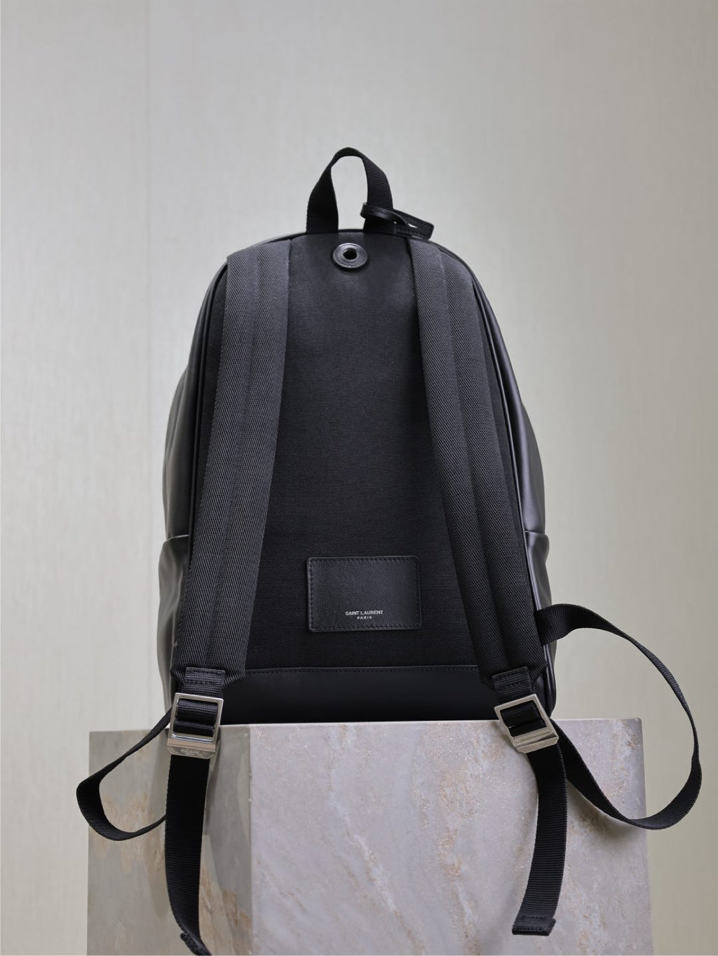SAINT LAURENT CITY BACKPACK 35 IN BLACK CALFSKIN