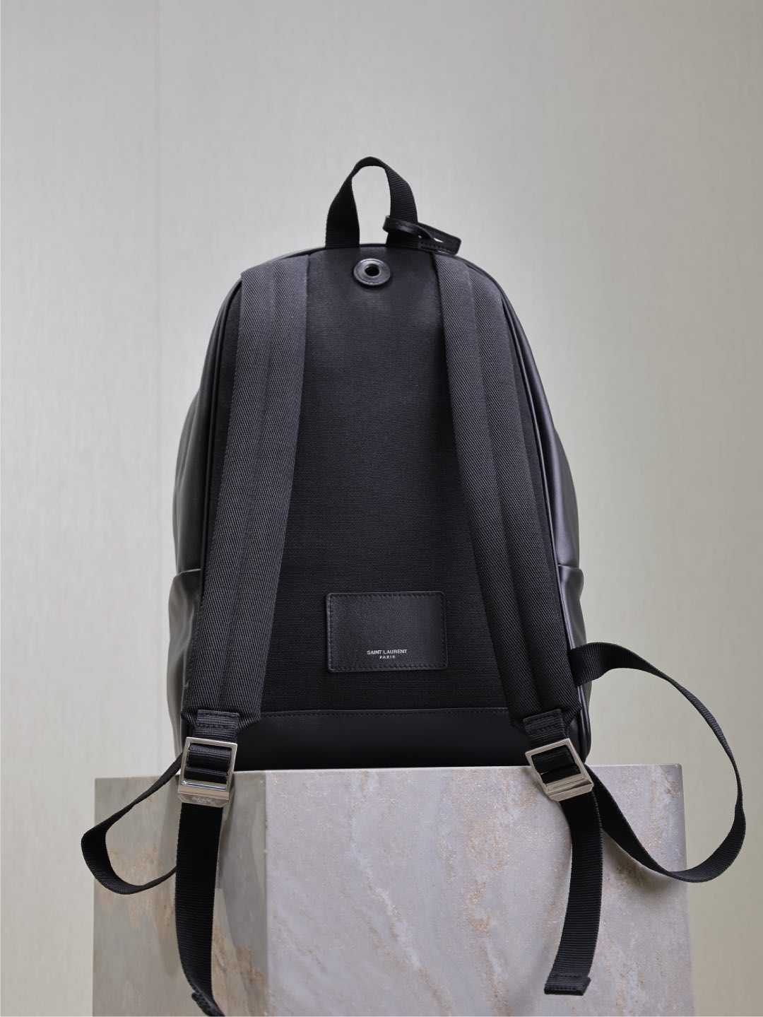 SAINT LAURENT CITY BACKPACK 35 IN BLACK CALFSKIN