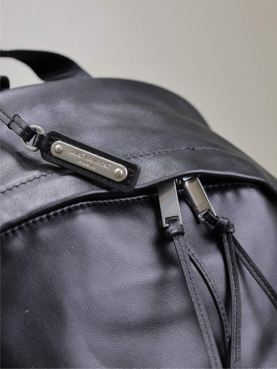 SAINT LAURENT CITY BACKPACK 35 IN BLACK CALFSKIN