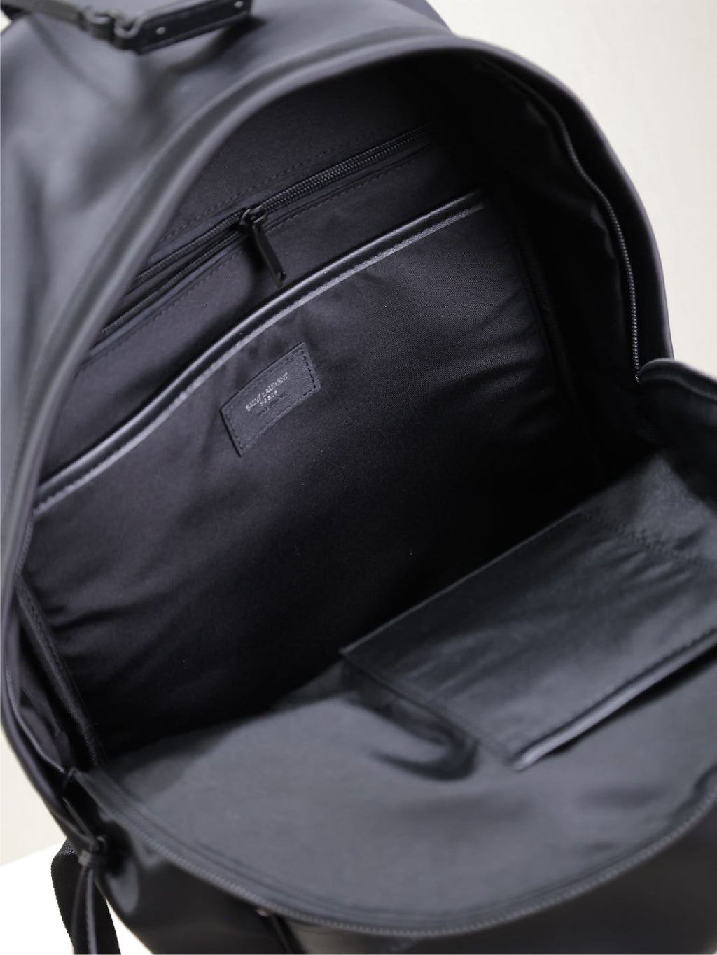 SAINT LAURENT CITY BACKPACK 38 IN BLACK SILK