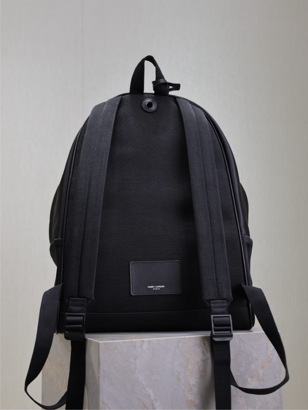 SAINT LAURENT CITY BACKPACK 38 IN BLACK SILK