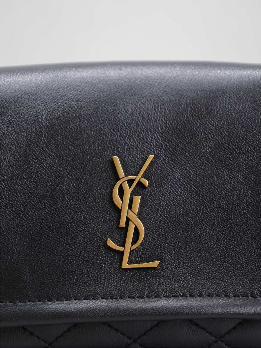 SAINT LAURENT MINI NOLITA BAG 18 IN BLACK LAMBSKIN COPPER HARDWARE
