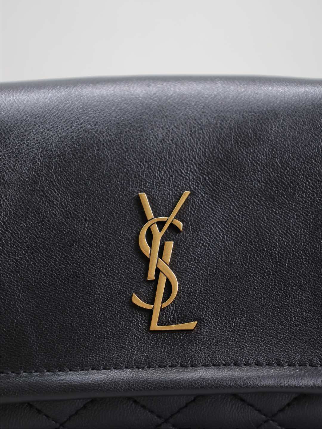 SAINT LAURENT MINI NOLITA BAG 18 IN BLACK LAMBSKIN COPPER HARDWARE