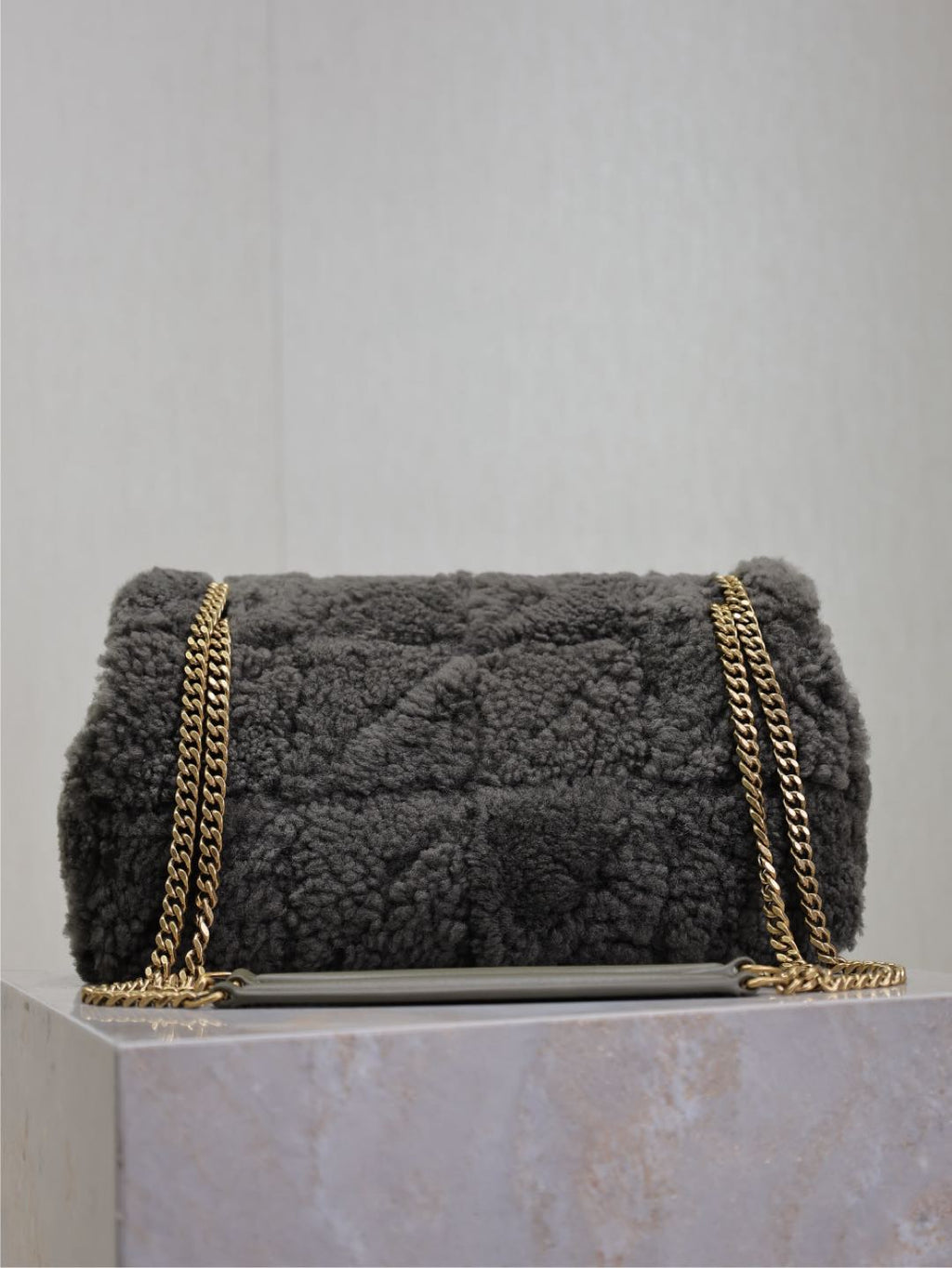 SAINT LAURENT JAMIE BAG 25 IN DARK GRAY LAMB WOOL
