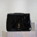 SAINT LAURENT JAMIE 4.3 LARGE BAG 43 IN BLACK PATENT LAMBSKIN GOLD HARDWARE
