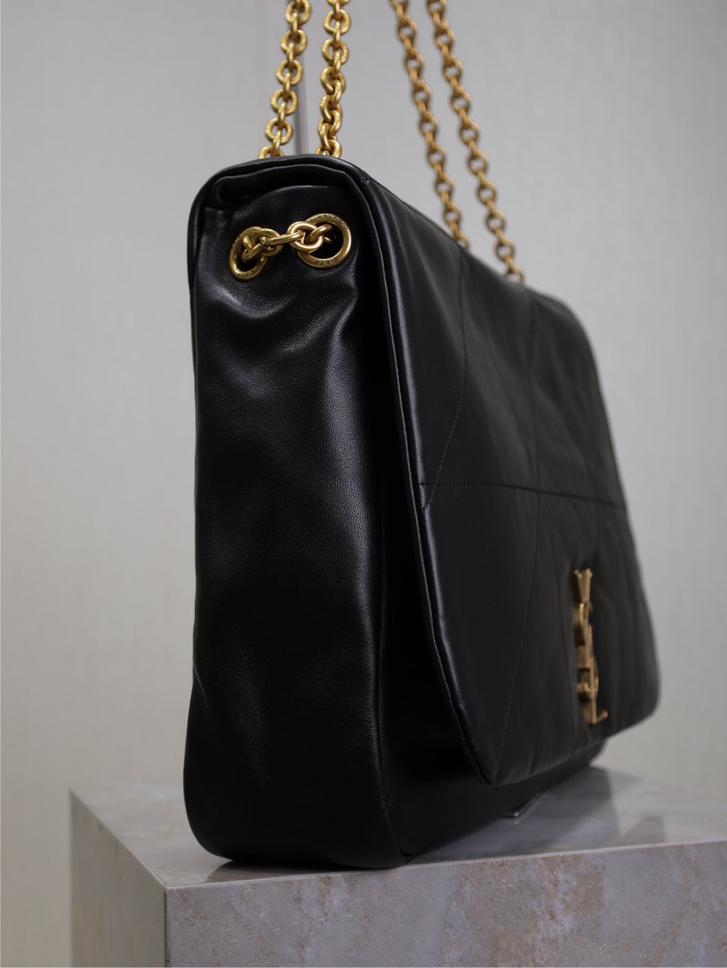 SAINT LAURENT JAMIE 4.3 LARGE BAG 43 IN BLACK LAMBSKIN GOLD HARDWARE