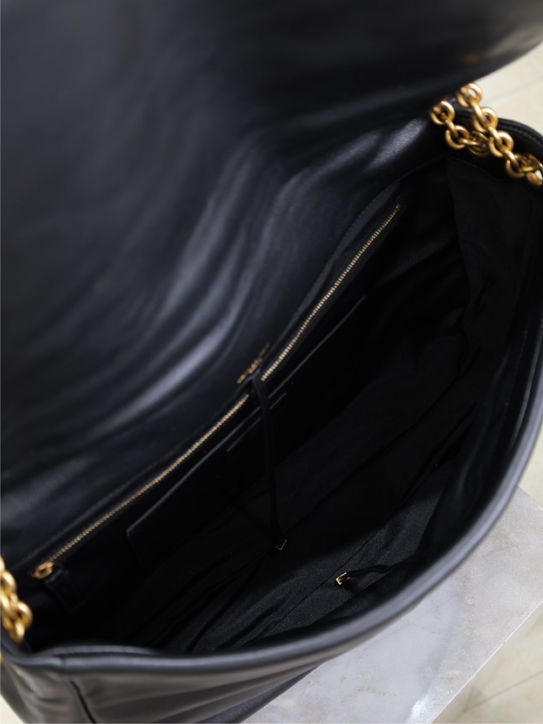 SAINT LAURENT JAMIE 4.3 LARGE BAG 43 IN BLACK LAMBSKIN GOLD HARDWARE