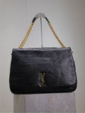 SAINT LAURENT JAMIE 4.3 LARGE BAG 43 IN BLACK LAMBSKIN GOLD HARDWARE