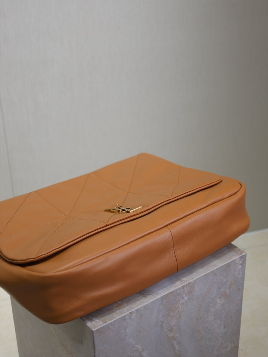 SAINT LAURENT JAMIE 4.3 LARGE BAG 43 IN BRONZE BROWN SMOOTH LAMBSKIN GOLD HARDWARE