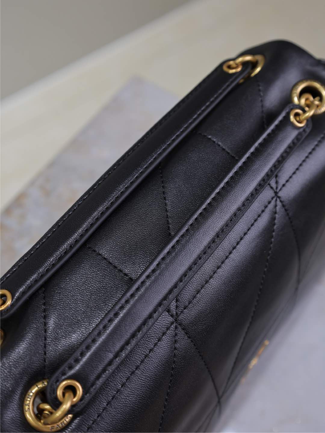 SAINT LAURENT JAMIE 4.3 SMALL BAG 25 IN BLACK LAMBSKIN GOLD HARDWARE