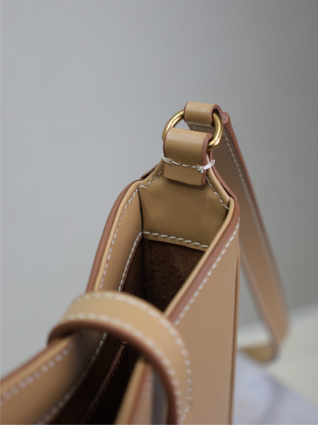 SAINT LAURENT LE 5 À 7 PHONE BAG 18 IN CIDER BROWN CALFSKIN