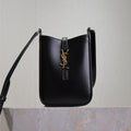SAINT LAURENT LE 5 À 7 PHONE BAG 18 IN BLACK CALFSKIN