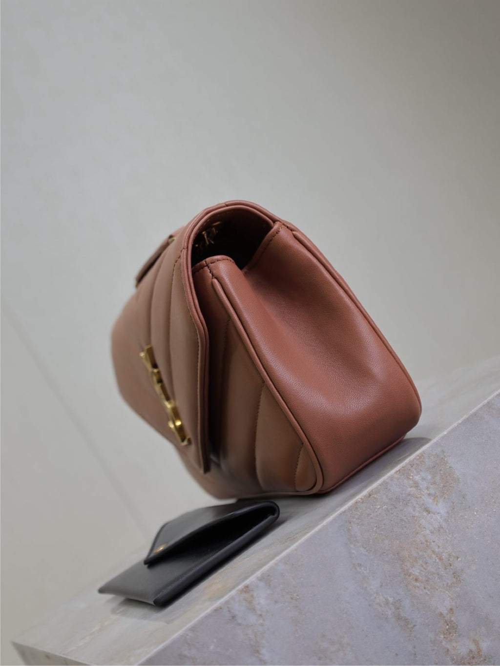 SAINT LAURENT LOULOU SMALL 24 IN SALMON PINK SHEEPSKIN GOLD HARDWARE