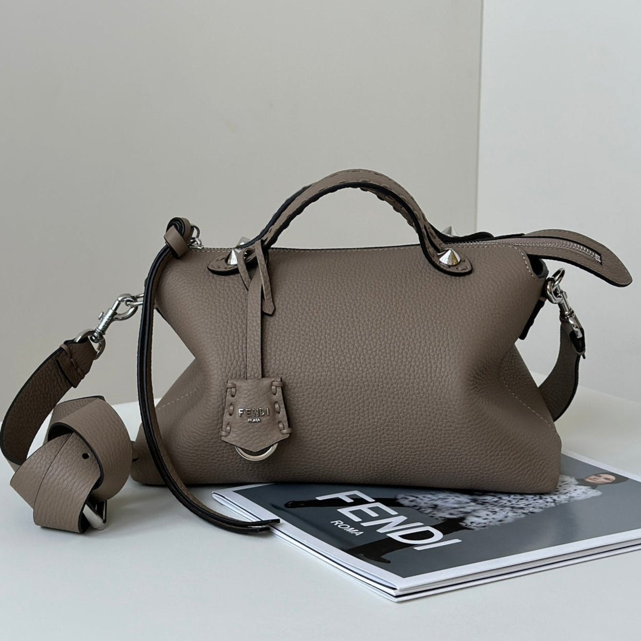 FENDI BY THE WAY SELLERIA LARGE 29 BAG IN CEDAR BROWN CALFSKIN