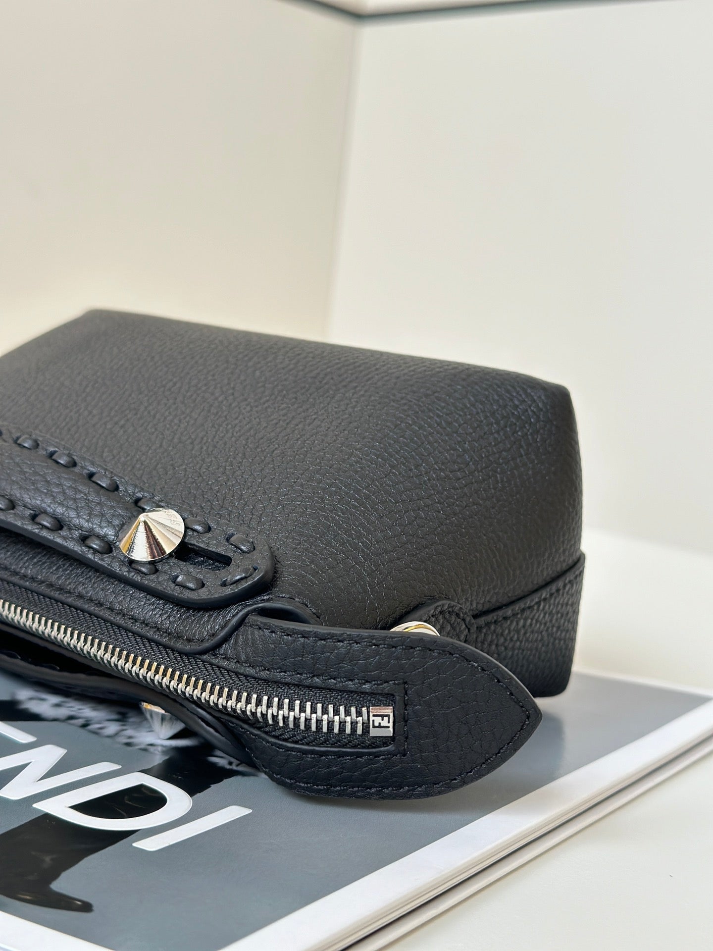 FENDI BY THE WAY SELLERIA SMALL 20 BAG IN BLACK CALFSKIN