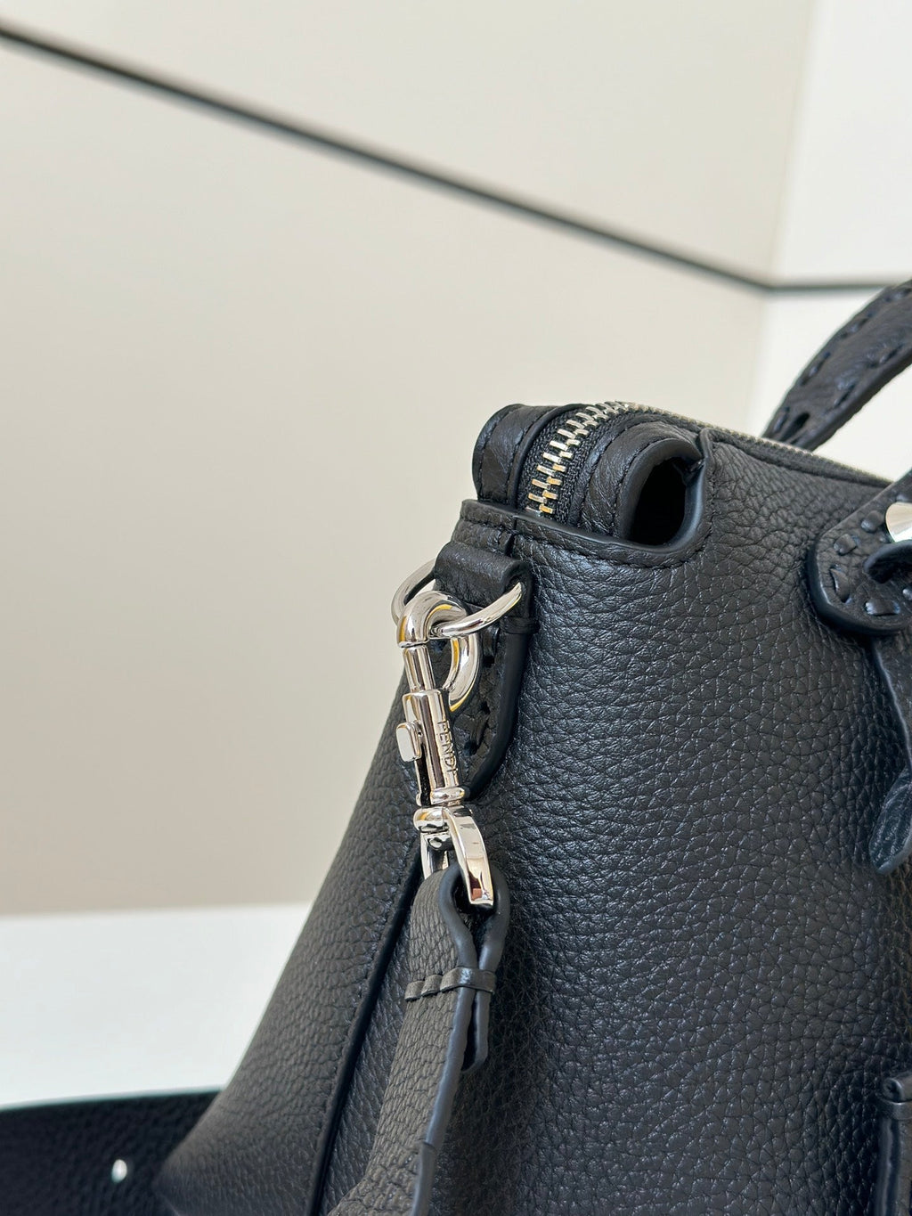 FENDI BY THE WAY SELLERIA SMALL 20 BAG IN BLACK CALFSKIN