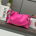 LOEWE LOE MEDIUM 30 FLAMENCO PURSE BUCKET IN FUSICA PINK LAMBSKIN