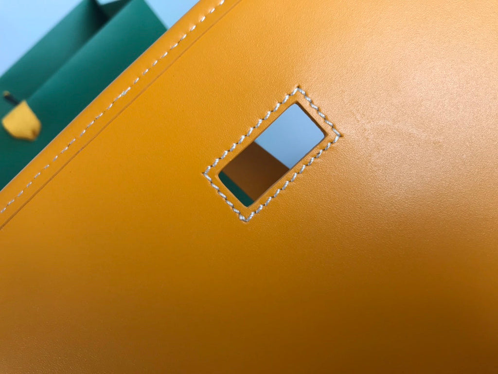 GOYARD BELVEDERE MM BAG 28CM YELLOW CANVAS