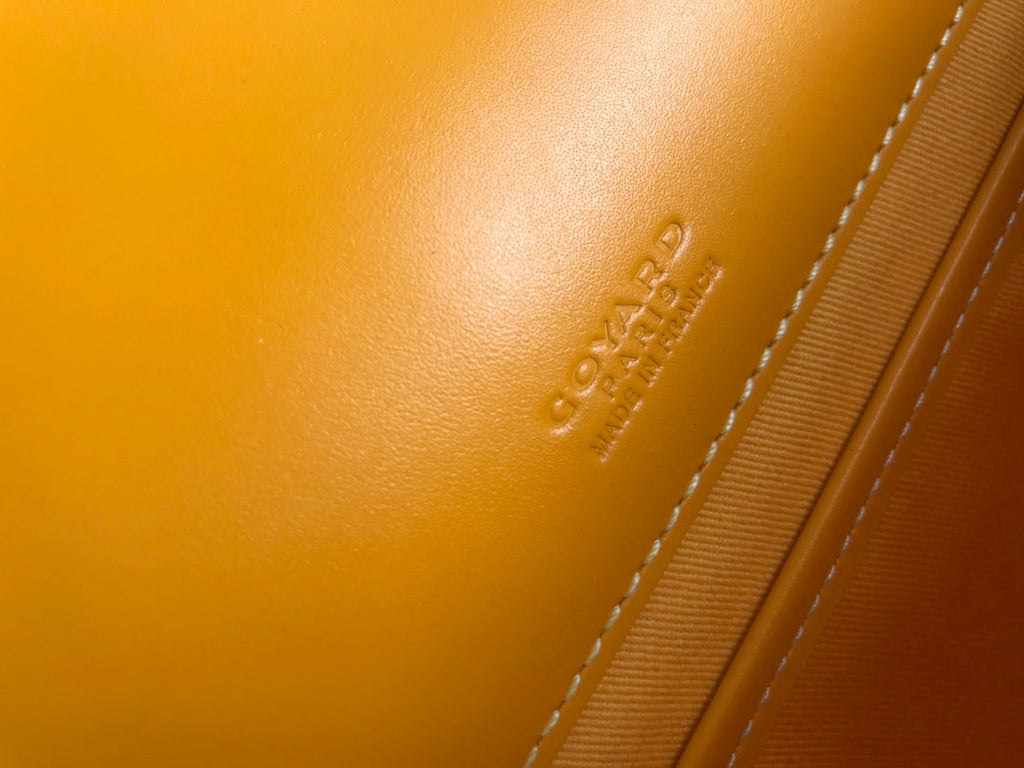 GOYARD BELVEDERE MM BAG 28CM YELLOW CANVAS