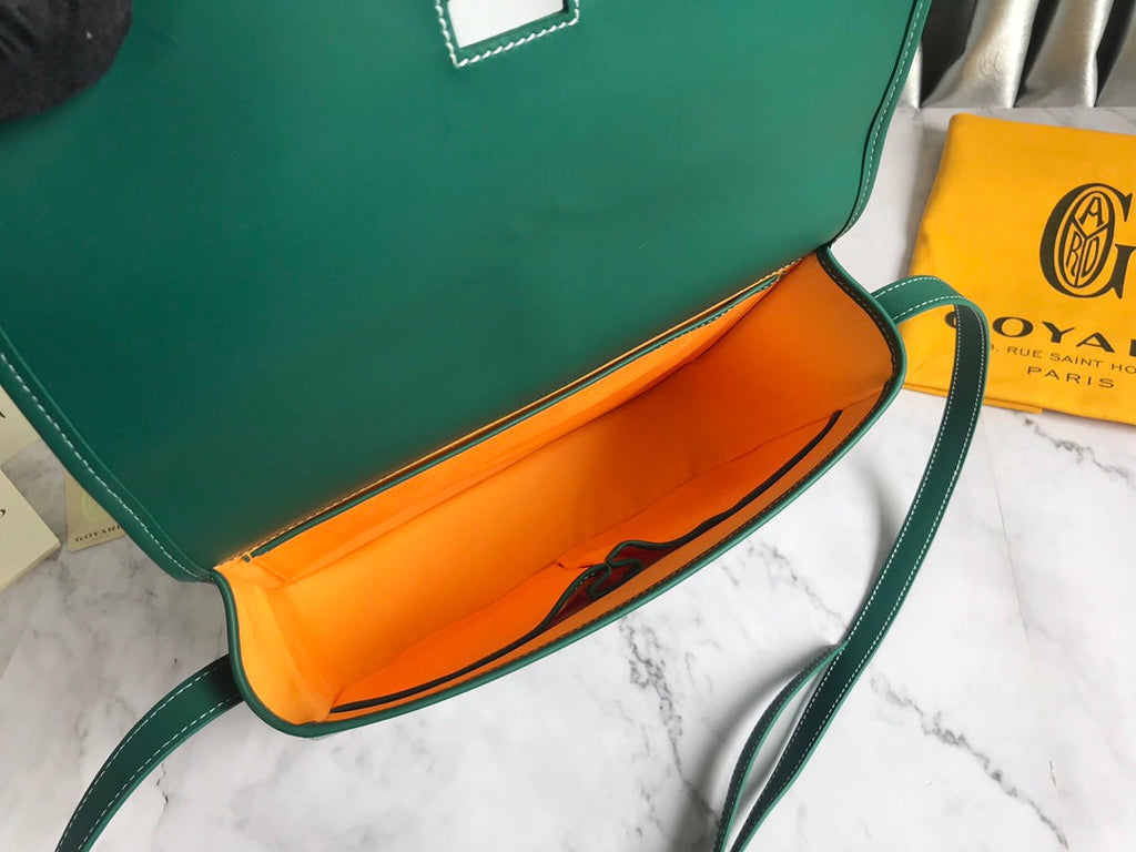 GOYARD BELVEDERE MM BAG 28CM GREEN CANVAS