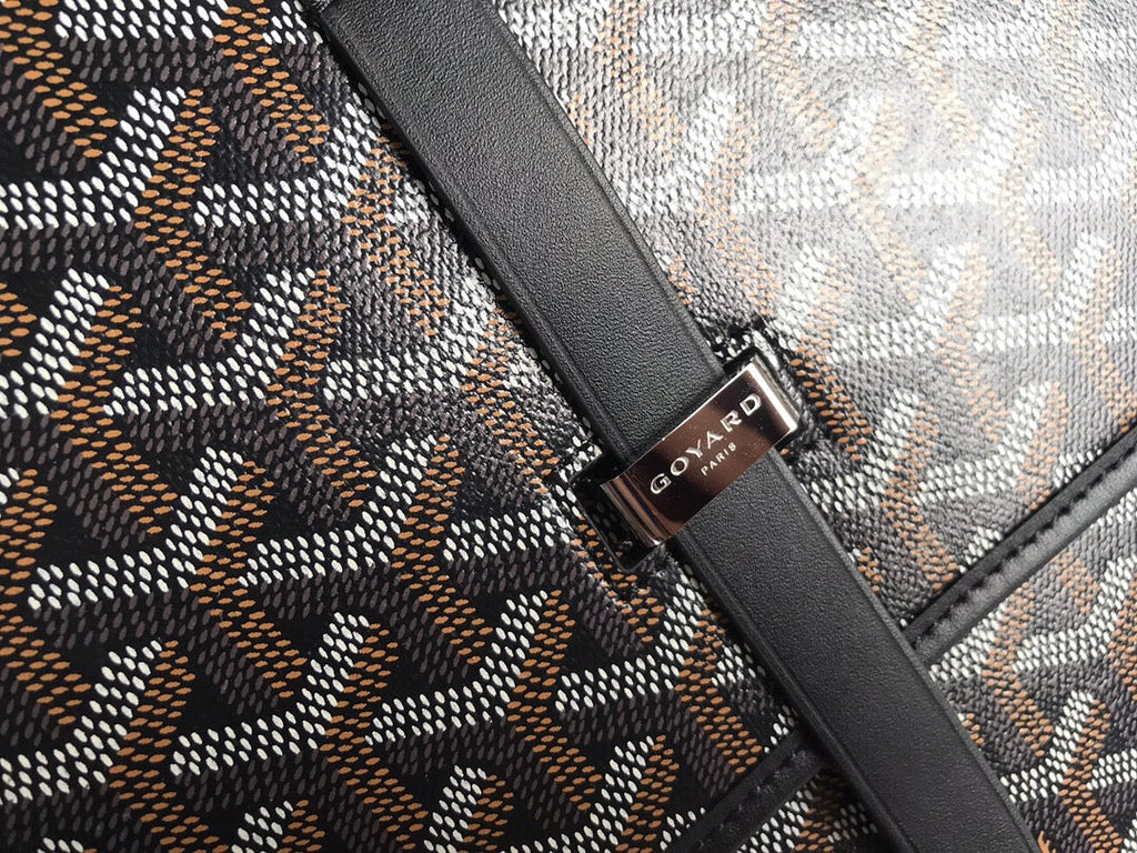 GOYARD BELVEDERE MM BAG 28CM BLACK CANVAS